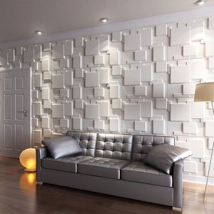 Choc 3D Board White Wall Panels