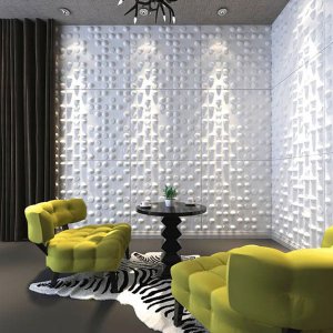 Go 3D Board White Wall Panels