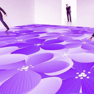 3d Purple Flowered Epoxy Floor
